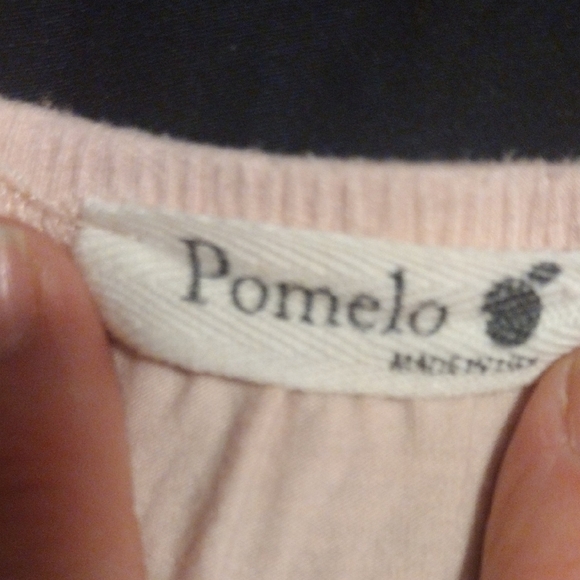 Pomelo Light Pink Blouse with Crochet Flare Sleeves - Picture 5 of 5